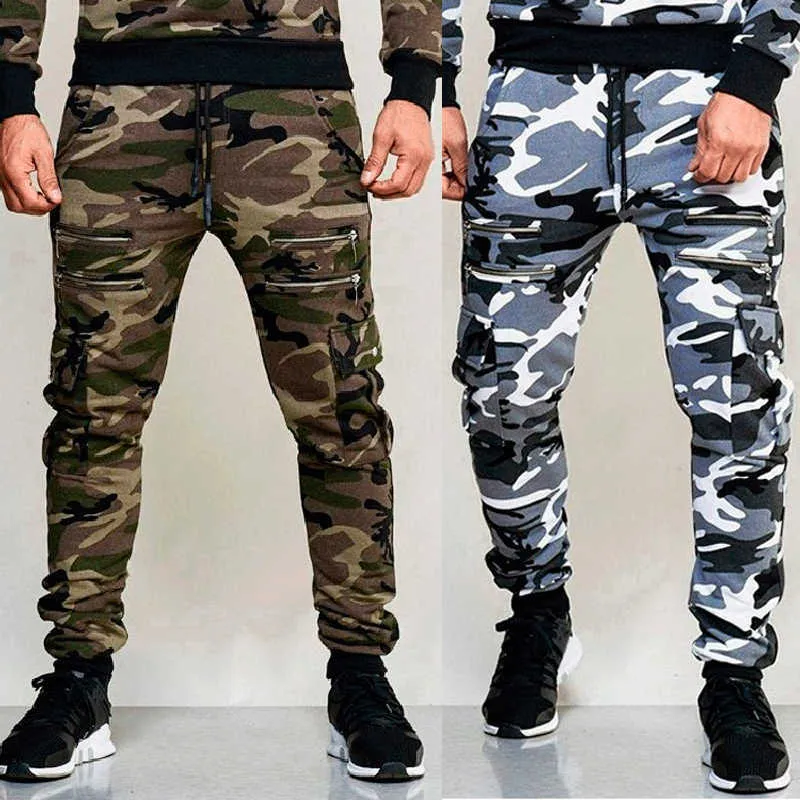 Herenbroek 2024 Nieuwe M-5x Mens Jogging Autumn Pencil Harem broek Mens Camouflage Broek Losse en comfortabele vrachtschip Camouflage Joggerl2405