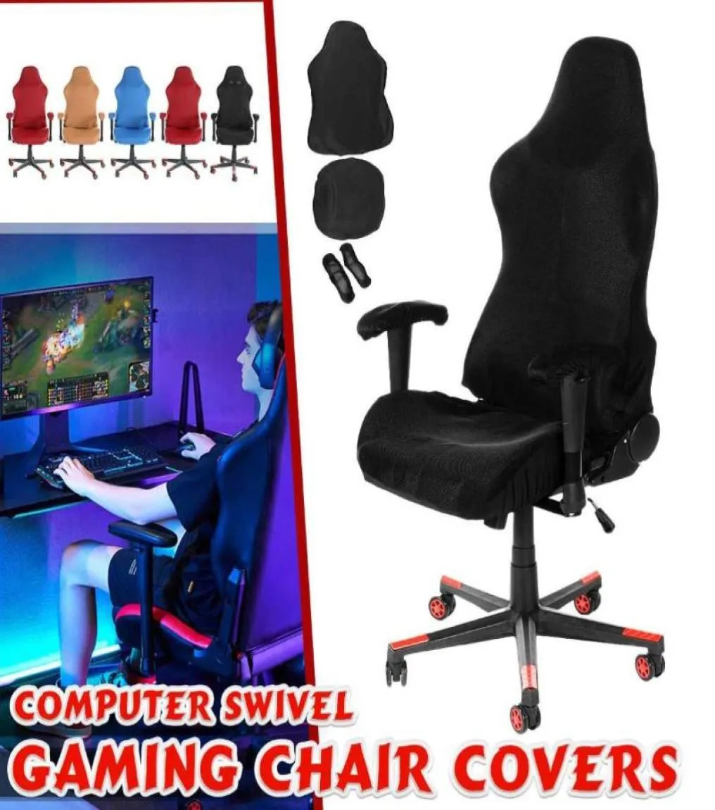Elastische waterdichte elektrische gaming -concurrentie Covers Huishoudelijke kantoor Internet Cafe Roterende armleuning Stretch Chair Cases2614220