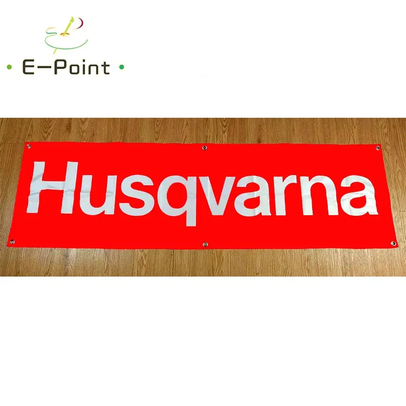 Accessoires 130GSM 150D Materiaal Zweden Husqvarna Racing Banner 3ft*5ft (90*150 cm) Grootte voor thuisvlag Indoor Outdoor Decor YHX169