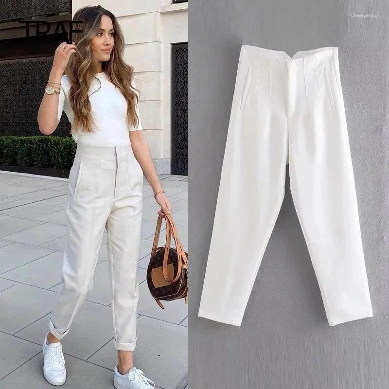 Pantalon féminin Spring Summer High Taist Corée de style coréen Chic Chic Elegant Office Wear for Women Professional