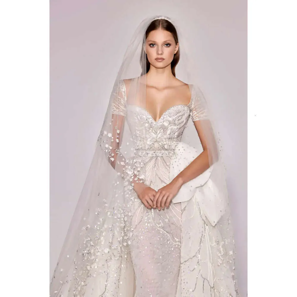 Vintage a line wedding dress with Detachable Train Belt and Sweetheart Neckline - Customizable Plus Size Bridal Gown with Applique Beads and Zipper