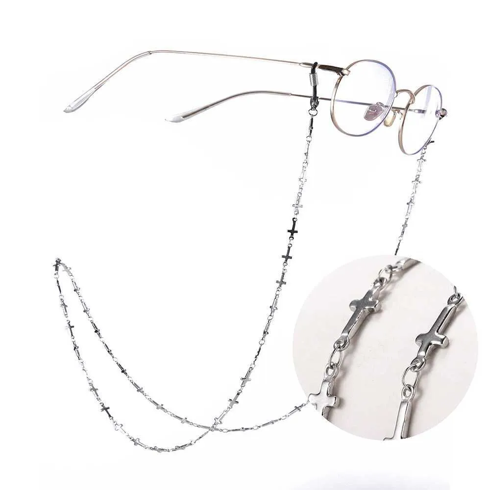 Coudons de lunettes Skyrim en acier inoxydable traverse les lunettes de soleil verres de lecture STRAP Gothique Cordon Cordon Corde Eyeglass Neck Corde Gift Fomen Men