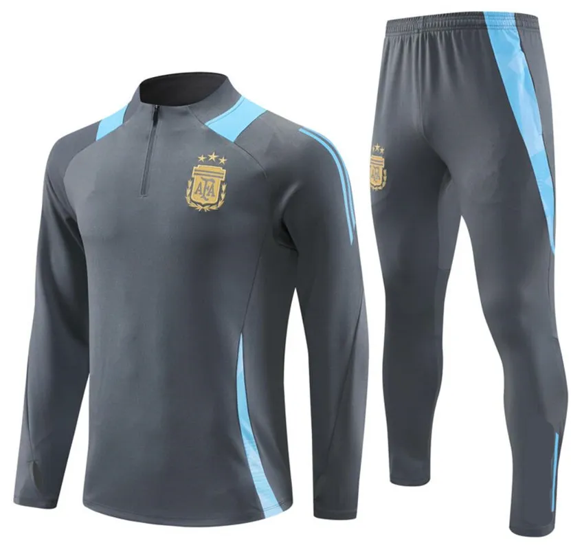 2024 Argentina Mens Soccer Tracksuit Breathable Football Training Suit For Men And Kids From Chandal 19.99 DHgate.Com