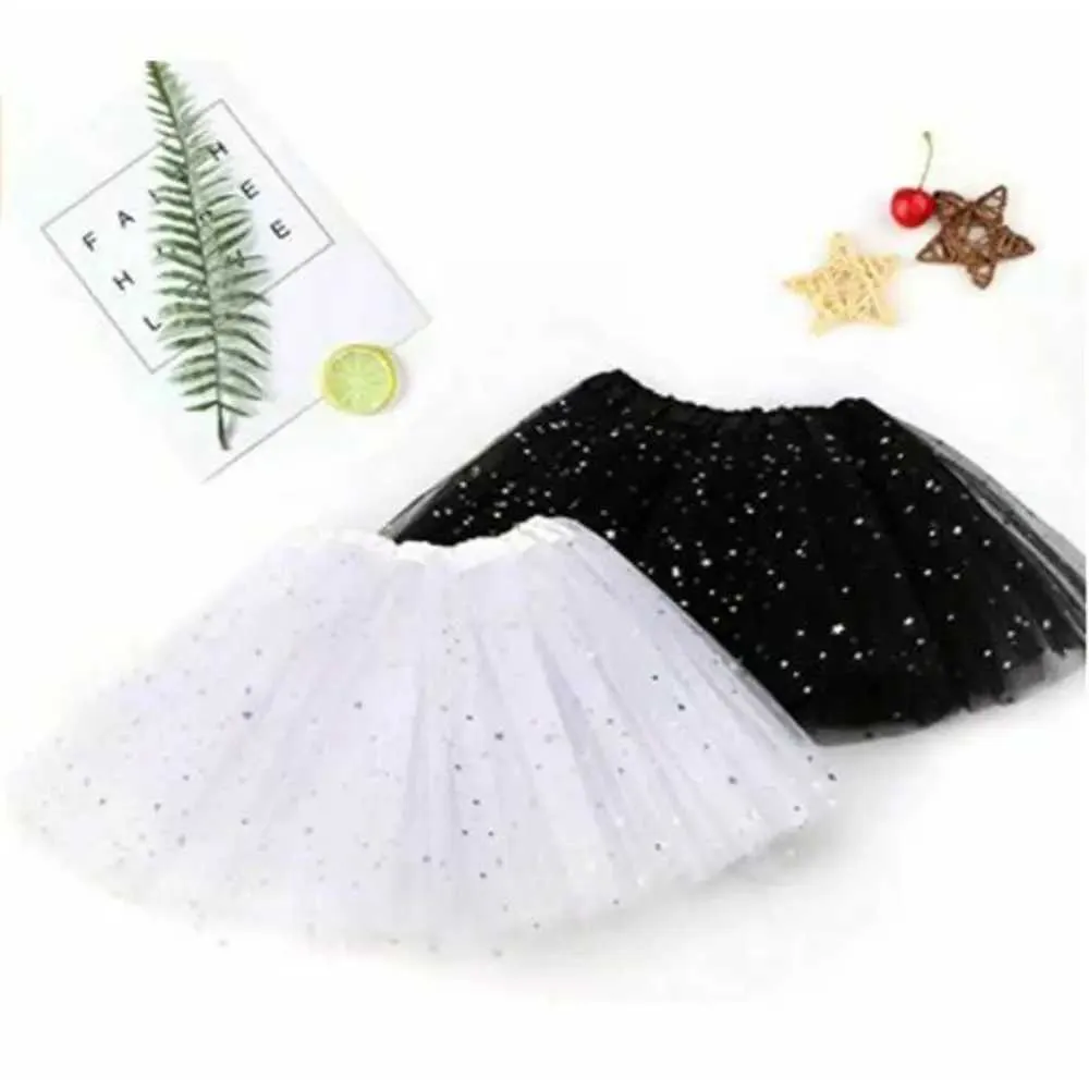 DCK1 Tutu Kleid Fashion Kids Mesh Minirirts Girls Prinzessin Stars Glitter Tanz Ballett Tutu Brand Pailla Party Mädchen Tutu Rock Elastizität Kleidung D240507