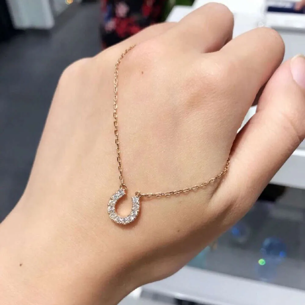 DHgate Exquisite Swarovski Crystal U Shaped Horseshoe Necklace Luxury Pendant Womens Original Fashion Jewelry Jewelry