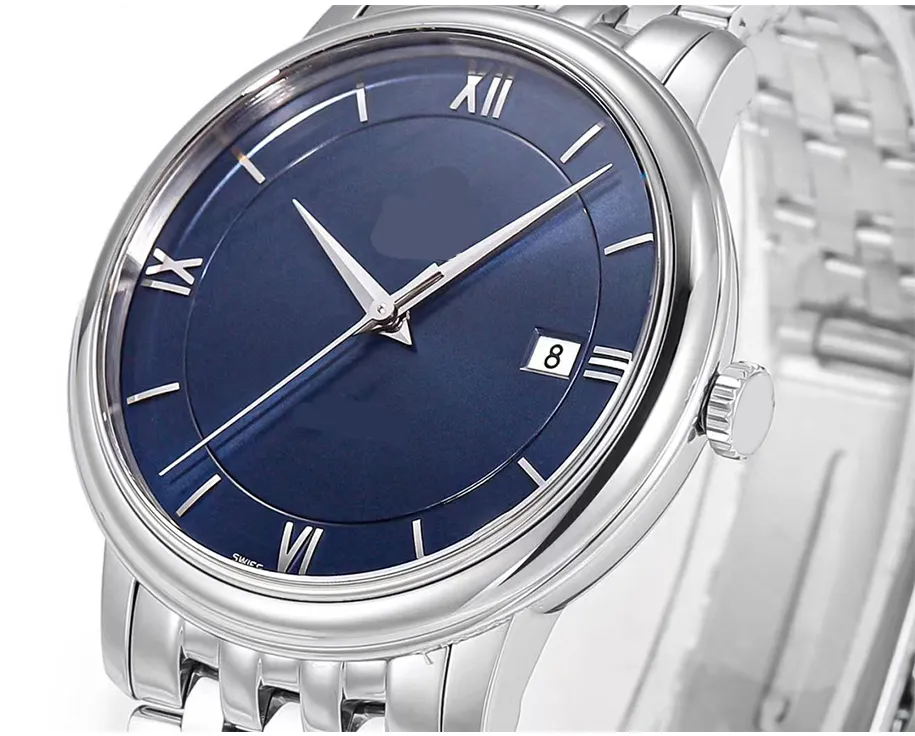 Herren Luxury Watch de Ville Prestige 424.10.40.20.03.001 Stahlgurt Automatisches Datum Männer Luxus mechanische Uhr