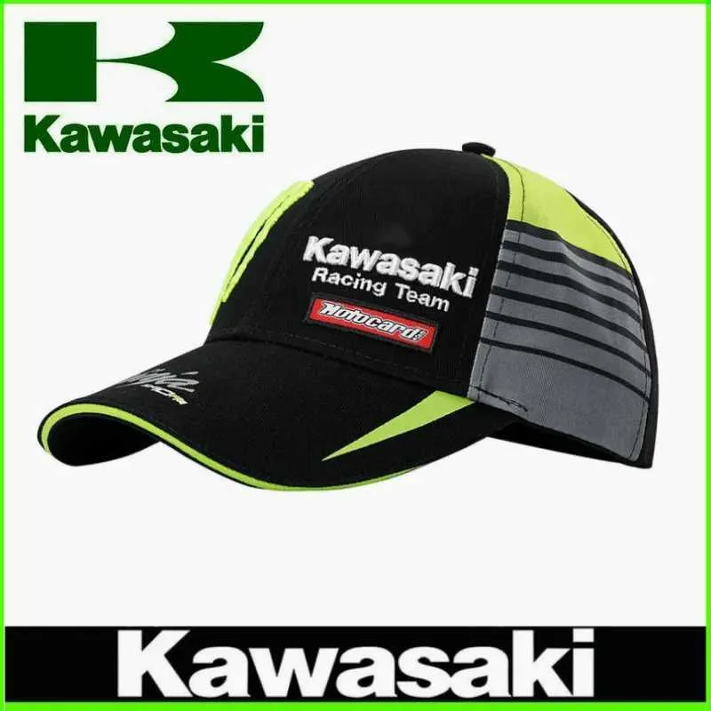 Ball Caps Kasaki motorcycles Baseball c Kasaki Adjustable Hat Cotton Dad Hat Mens Womens Outdoor Sports Hat Fashion Sun Hat J240506