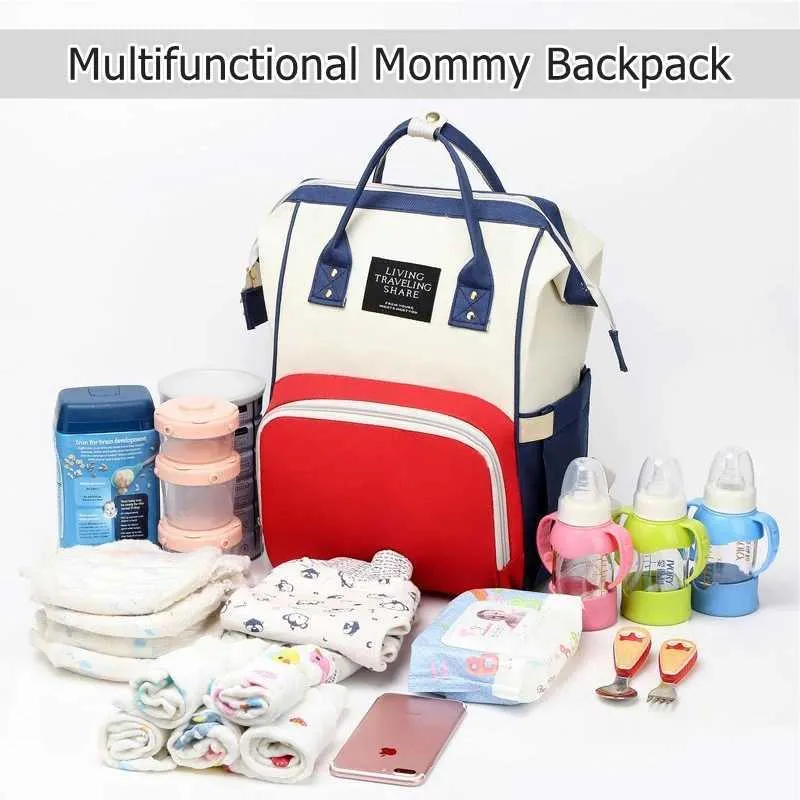 Sacs à couches à la mode maman enceinte pour femmes enceintes Sacs de couchage de grande capacité Sac à dos Mother Care Baby Care Femme Grossesse Polyesterl240502