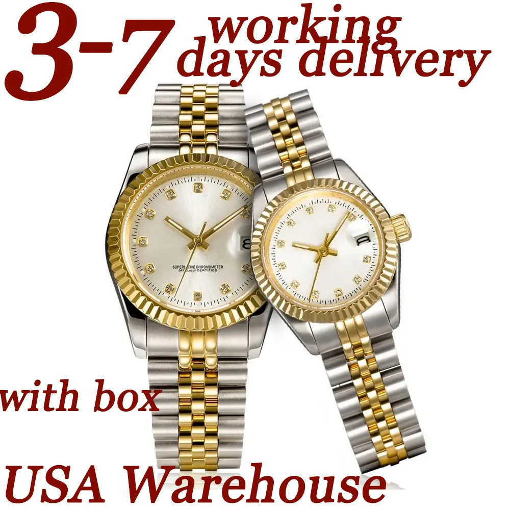 Guarda Mens Automatic Goldwatch Womenwatch completo in acciaio inossidabile in acciaio inossidabile impermeabile coppie classiche luminose orologi da polso Montre de Luxe 41/36/28mm