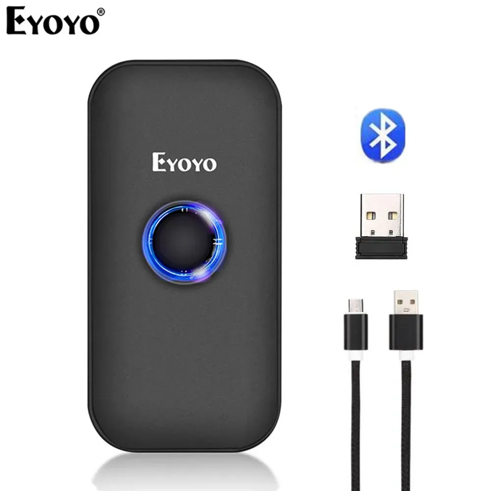 Scanners eyoyo ey009l 3in1 Bluetooth USB WiredWire Wired Wired Wired Wired Code de code à barres Bar Code pour la tablette Windows Android IOS