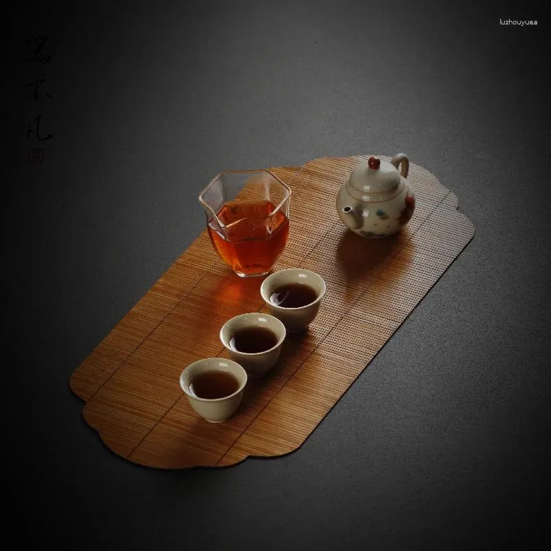 TEA DAPKINS JAPANSKT BAMBUMAT stor färg japansk zen värmeisolering torr hällbord tygfoder