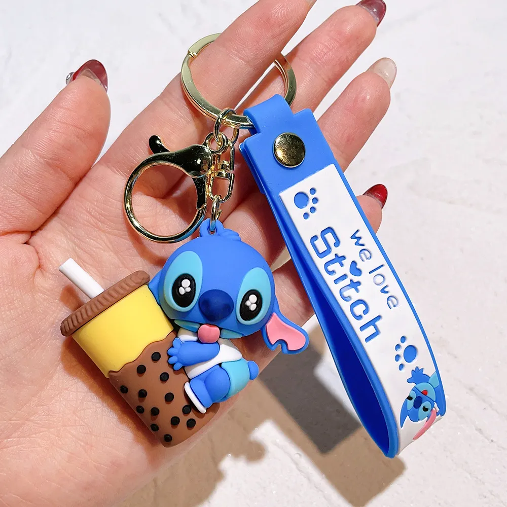 Fashion Cartoon Movie personnage Keychain Rubber and Key Ring pour sac à dos