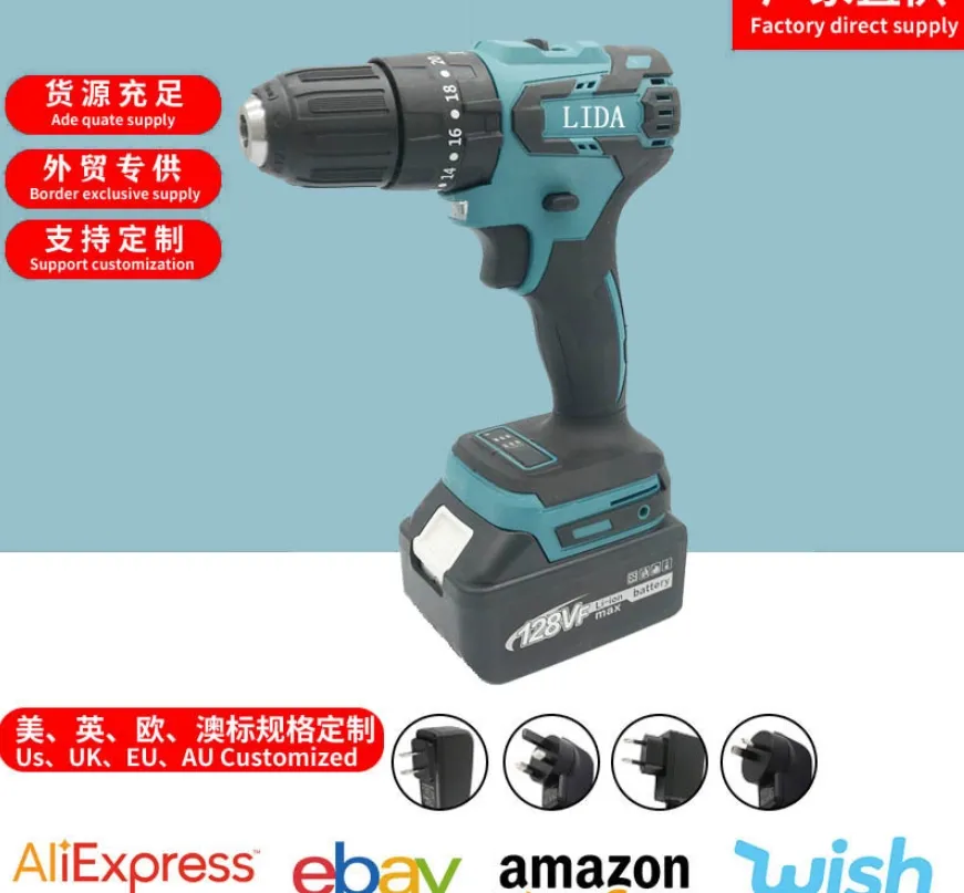 21V Cordless Twin Pack 10Nm 1250r/min Batteries Add Accessory Drop Delivery Home Garden Tools Packaging Dhzag Electric drill and charging drill