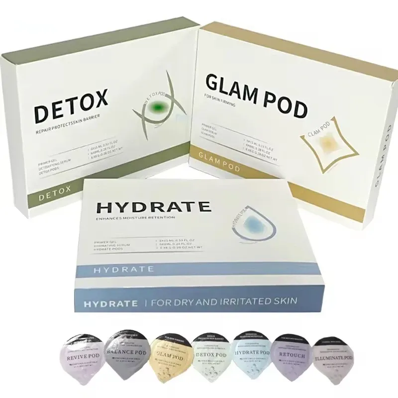 Nieuw product Glam Revive Hydrate Detox Illuminate Retouch Gold Kit CO2 Oxygenatiecapsule Facial Pods Huidverzorging Zuurstofpods