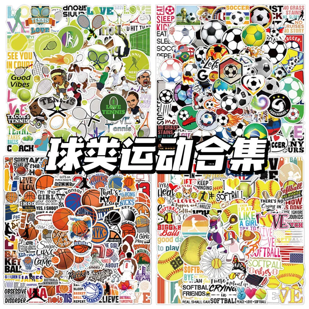 Cartoon Sticker Collection pour les joueurs de balle Stickers PVC étanche pour les tasses à eau