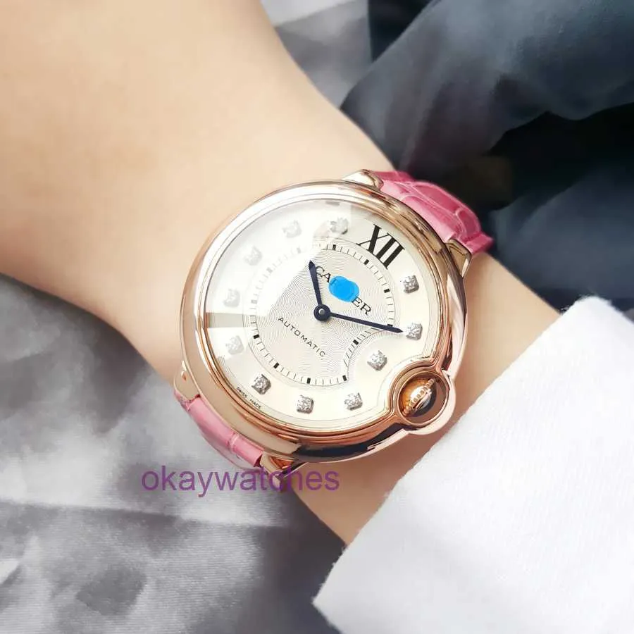 Crater unisex horloges direct nieuwe teller dames blauwe ballon rose goud automatisch mechanisch horloge met originele doos