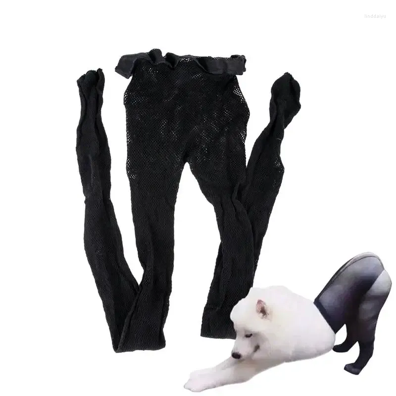 Hundebekleidung Fishnet Strumpfhosenmodische schwarze Strümpfe weiche elastische Kleidung Party Kostüm Accessoire für kleine mittlere große Hunde