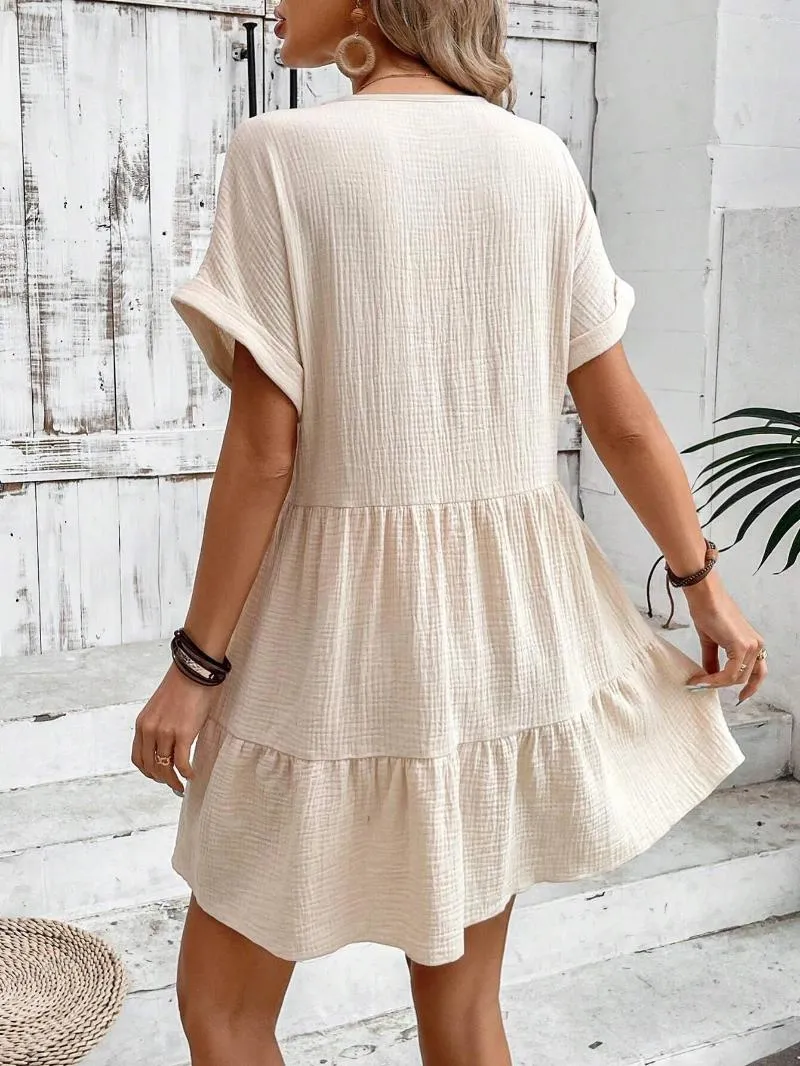women's short casual dresses Agnes Strapless Lace Up Mini Dress • American Threads Sorority Rush Dusty Blue / L main image 0