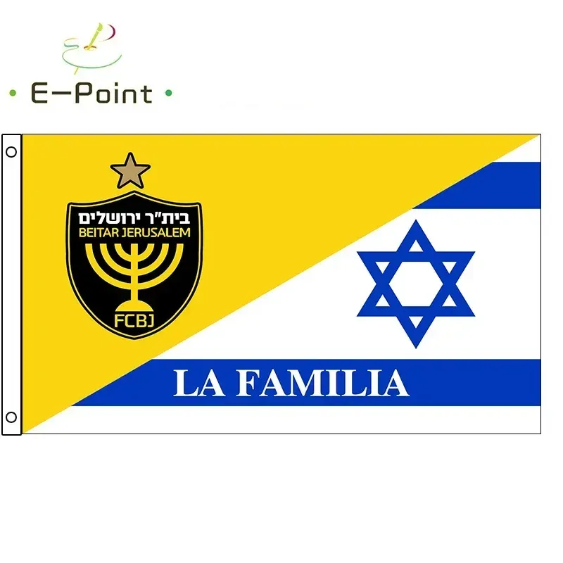 Accessoires Beitar Jerusalem FC La Familia Flagge 60x90 cm (2x3ft) 90x150 cm (3x5 ft) Dekoration Banner für Haus und Garten