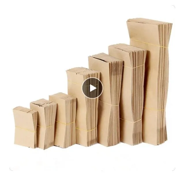 Kraft Paper Side Gusset Bag Take-Out Food Packaging PAG PAPER TEAG STACKE PAG