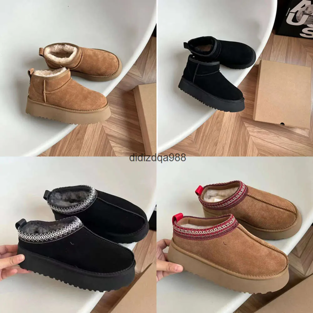 Tasman Slippers Women Mens Platform Boots Designer австралийские снежные ботинки мужчины настоящие кожа