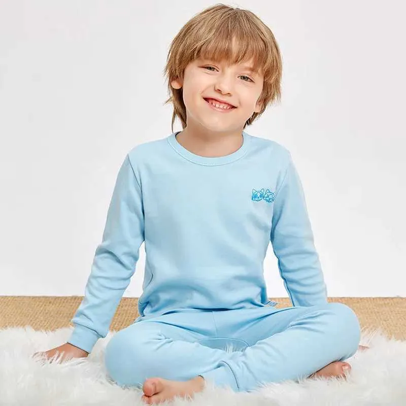 Pyjamas Baby Pyjama Set Cotton Boy Pyjamas Wintermädchen Pyjamas Cartoon Katze Pyjamas T-Shirt+Hosen 2 Stücke Kinderkleidung Clothingl2405