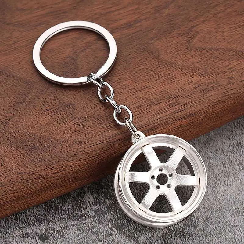 Biegły brelowe koła samochodowe obręcze hub car metal aluminiowy samochód brelokowy automatyczny klawisz pierścienia Łańcuch łańcucha Ozdobowa klęcznik kluczy do klawiszy