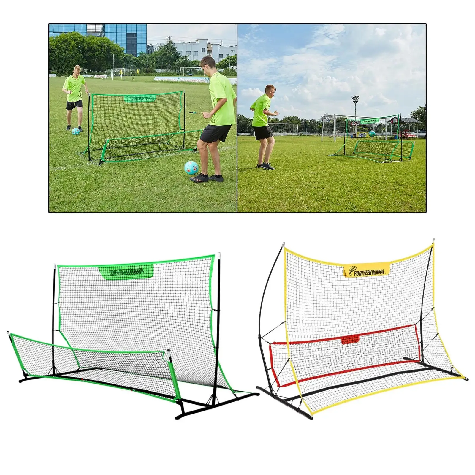 Soccer Rebounder Net Outdoor Sports Portable Soccer Trainer Net for Volley