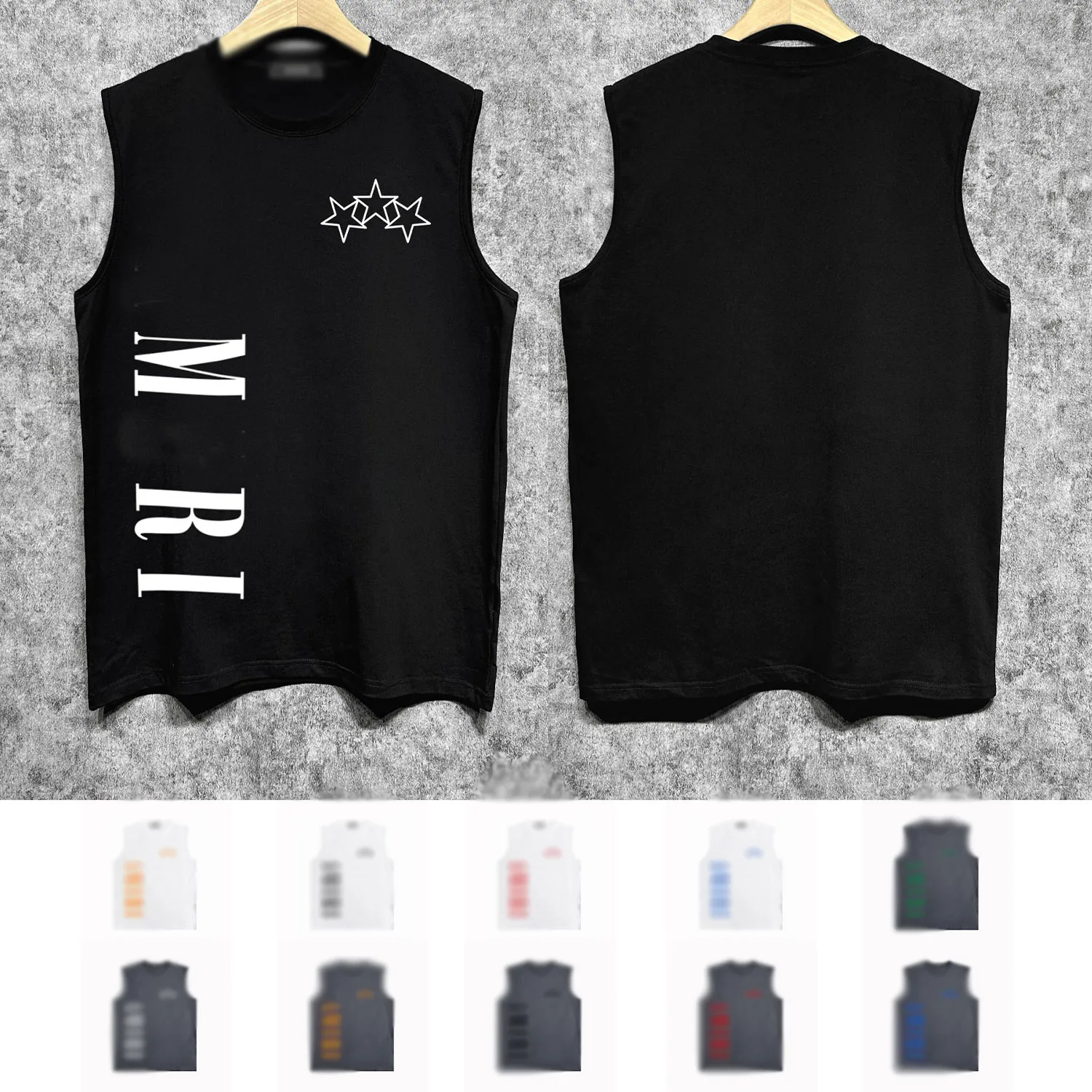 Men's Tank Tops Cotton Sleeveless T Shirt Designer Vest Summer Casual Mens Clothing Loose breathable Sportswear ZJBAM012 five-pointed star letter printed vest