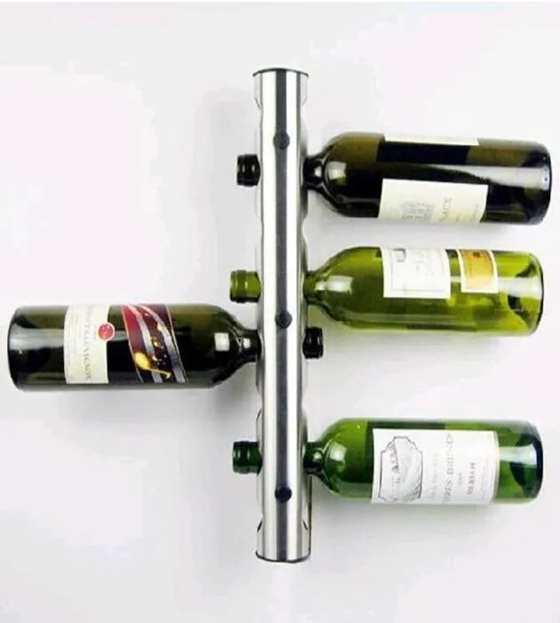Acier inoxydable 8 12 trous Organisateur de stockage de rack de vin bière Bière Wisky Champagne Holder Display Stand Bar Accessoires Home Decor3512656