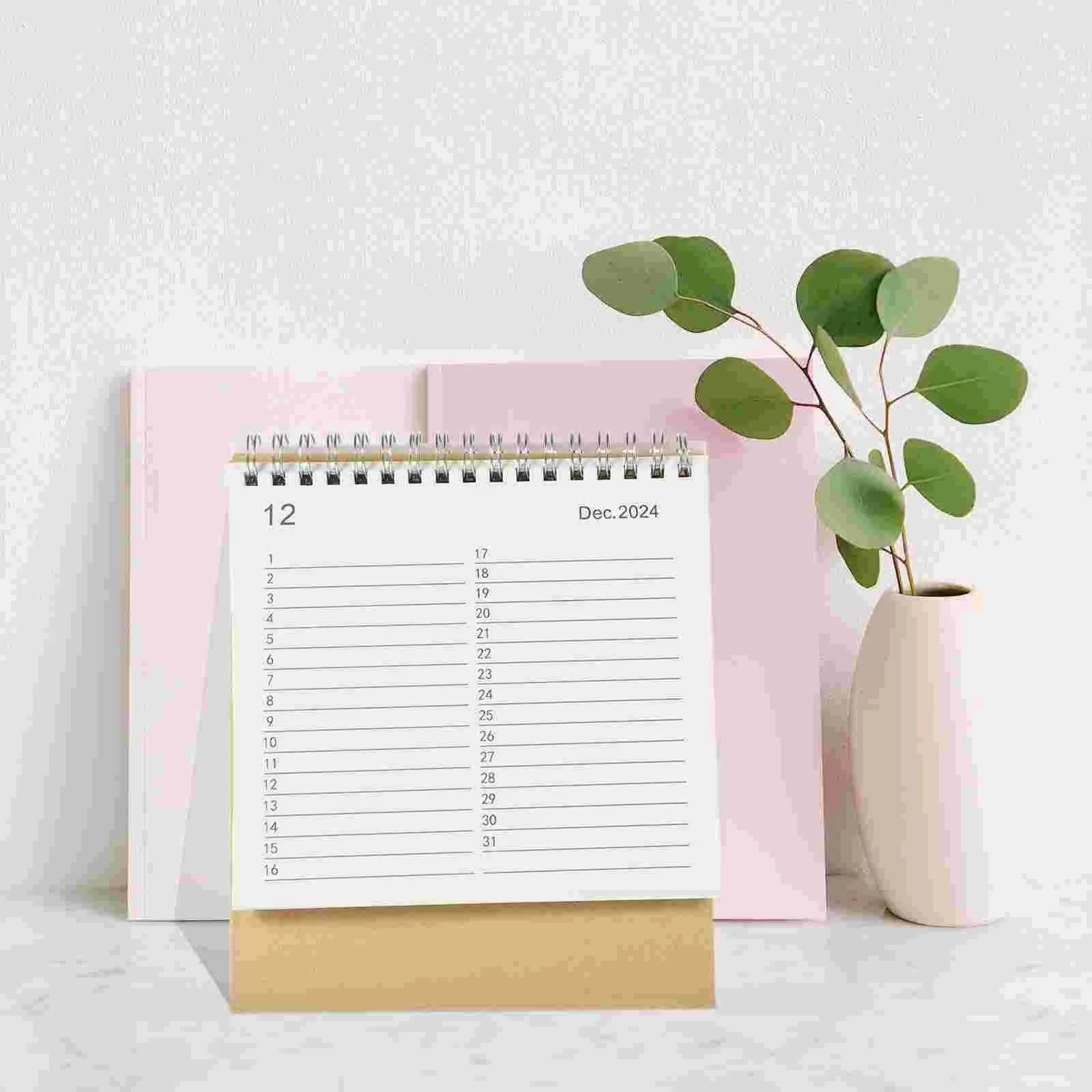 Calendrier Fashion Design Bureau Ornement de calendrier délicat 2023 2024 Mini nouveauté Decor Paper Tabletop Avent