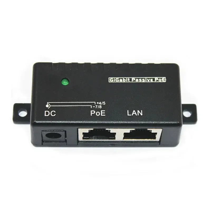 NEU 100 MBPS 5V 12V 24 V 48V/1A POE Injector Power Splitter für IP -Kamera POE -Adaptermodulzubehör