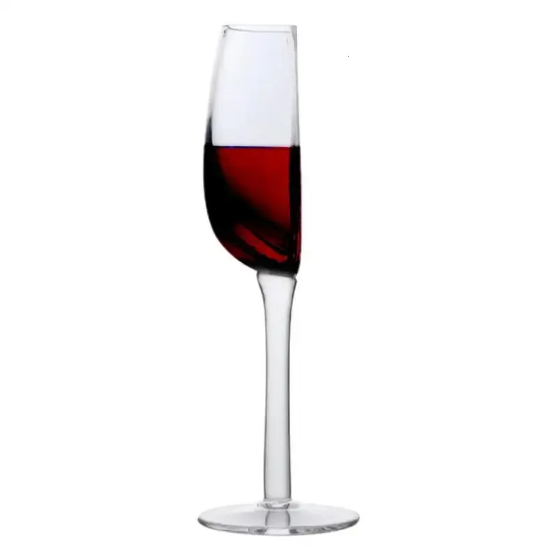 Verres à vin à moitié rouges créatives verres de champagne de mariage verres à vin rouge verres de cocktails personnalisés verres de dégustation du bar familial 240428