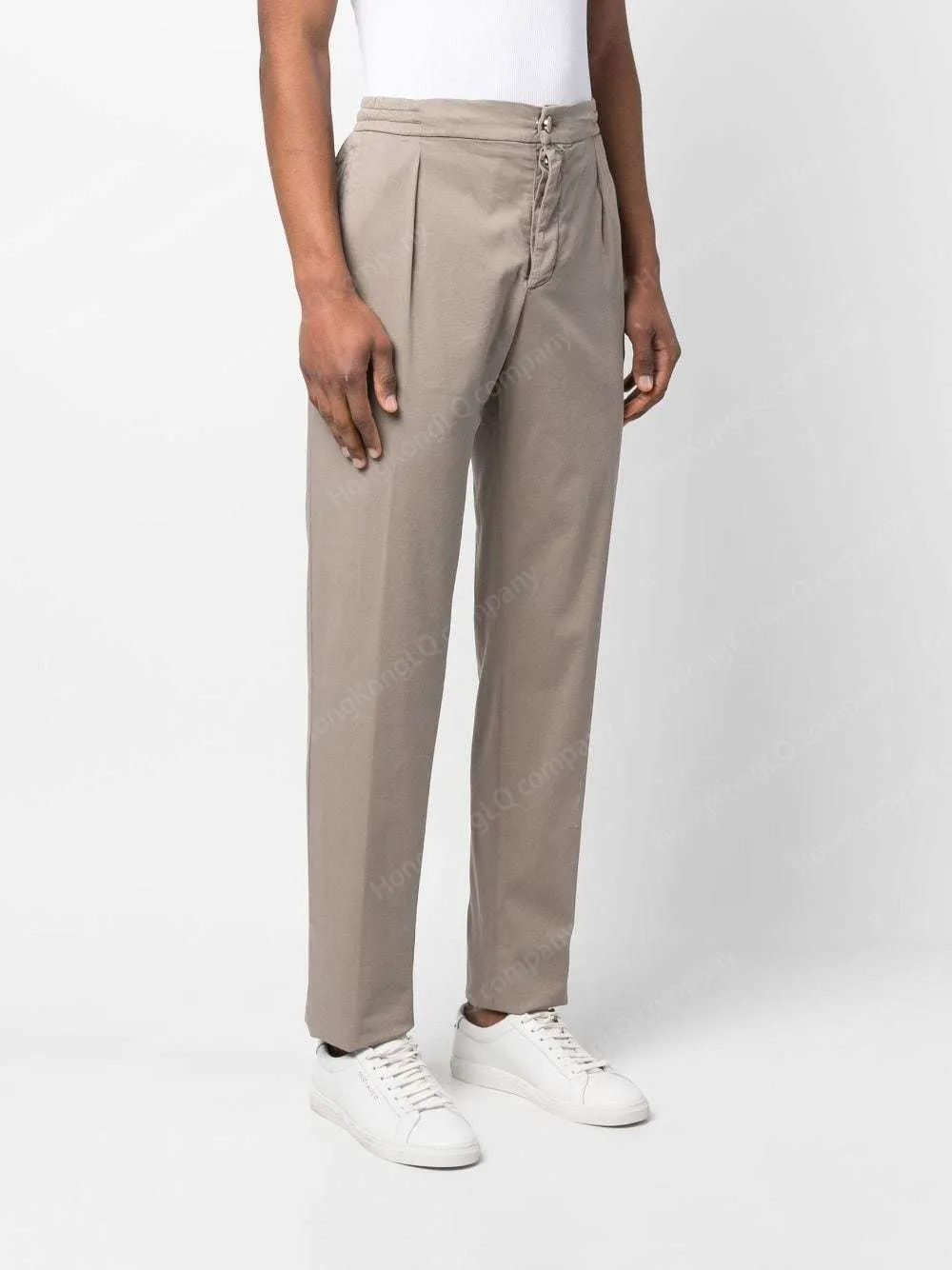 Projektantki Mens Spods Kiton Logo Patch Dostosowane spodnie dla mężczyzny swobodne mieszanka bawełny długiej spodni