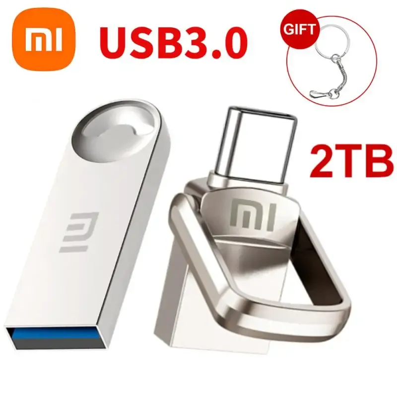Azionamento Xiaomi 2TB USB 3.0 Pendrive USB Flash Drive Typec Interfaccia Real Capacità reale 1 TB Disco Flash ad alta velocità per PC per laptop