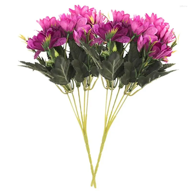 Dekorative Blumen 2pcs künstliche Blume gefälschte Blumendekoration Home Office Bouquet Ornament Hellrosa