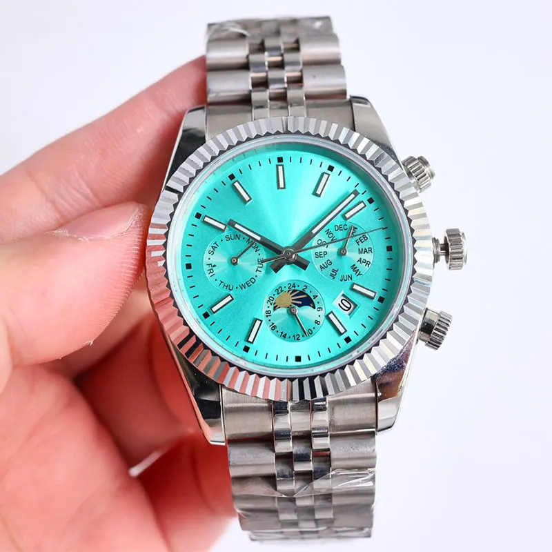 Watch Men Luxury Watch Moonwatch 41mm Sapphire Watches 고품질 자동 기계 운동 스테인레스 브레이슬릿 디자이너 비즈니스 손목 시계 Montre de Luxe