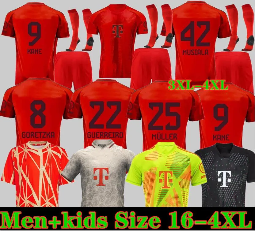 24 25 Fußball -Trikotssey Sane 2024 Fußballhemd Goretzka Gnabry Camisa de Futebol Männer Kids Kits Kimmich Fans Spieler 50. Bayern Oktoberfest Kit Neuer Kane Tel Munich 1111