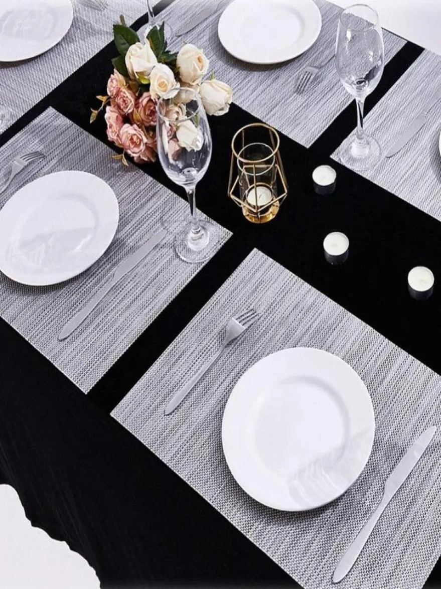 Mats Pads EST Placemats Grey Place Wipableable Table Facile à nettoyer Ensemble de table de 6 pour Dining Kitchen Restaurant 1848360