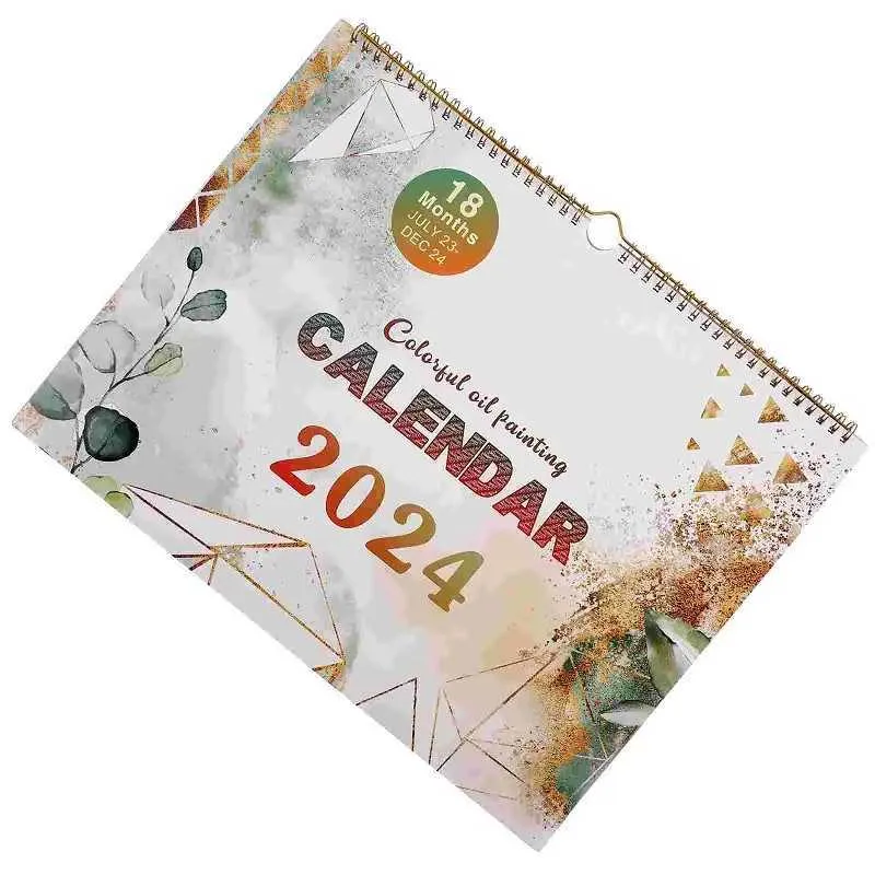Kalender 2024 Wandkalender Familienmonatliche Spiralkalender Planer Zeitplan für die Liste Agenda Schreibtisch Kalender Organisator Office Wohnheimdekoration