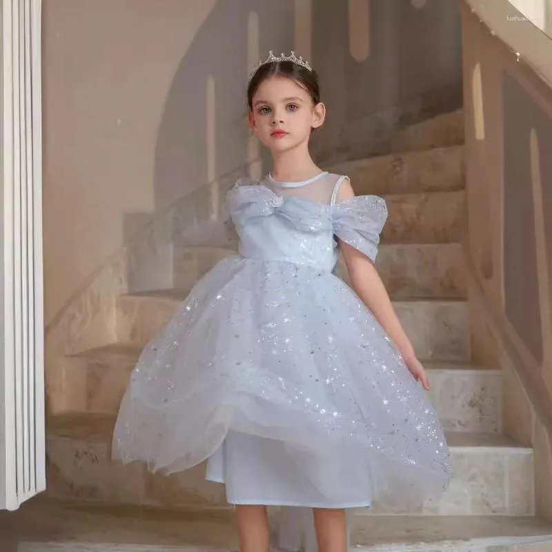 Girl Dresses Children's Dress 2024 Summer Princess Super Fairy Cloak Performance Birthday