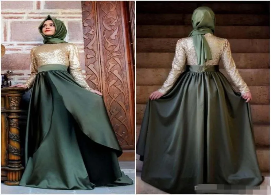 Novos vestidos de noite de longa noite de Dubai Muslim Kaftan manto de noite em árabe abayas para mulher vestidos de festas de baile de formatura feita pelo costume islâmico4202231