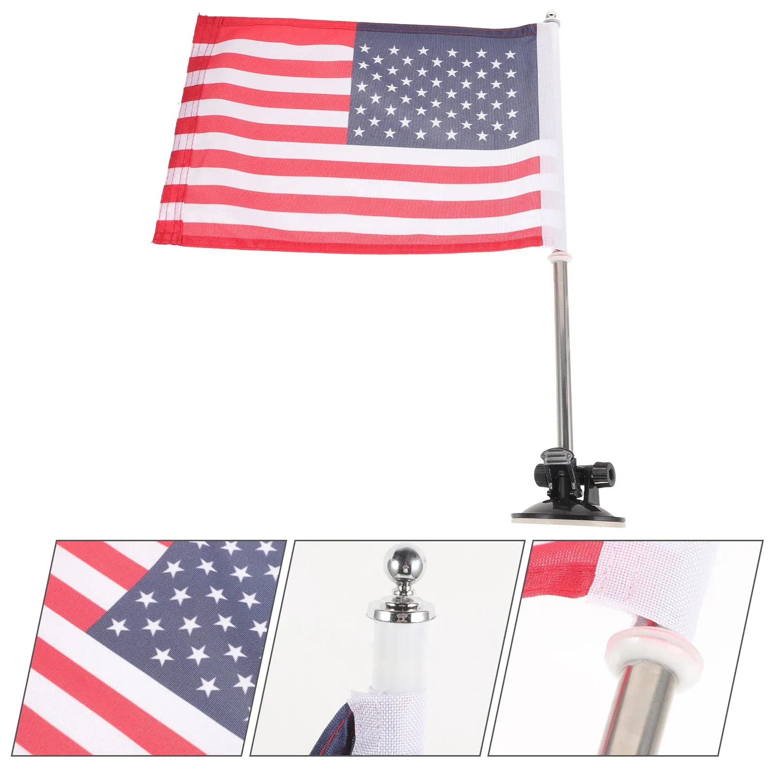 Accessoires vlaggen Pole metalen houder Big Sucker Sucker Cup Flagpole Car Sutten Multi Use Base Montaining Stand