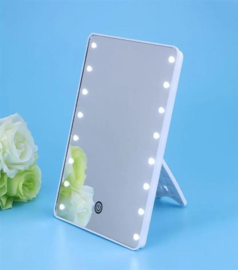 Specchio per il trucco con specchio cosmetico a 16 LED con touch Dimmer Switch Battery Operated Vanity Stand per tabletop21293371661621