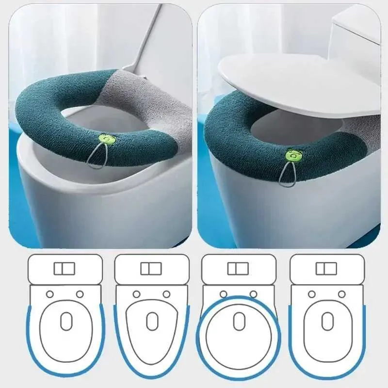 Couvre-toilettes coussin de toilette avec poignée mignon caricature de dessin animé couvercle de siège de toilette doux coussin de siège de toilette à la ferme