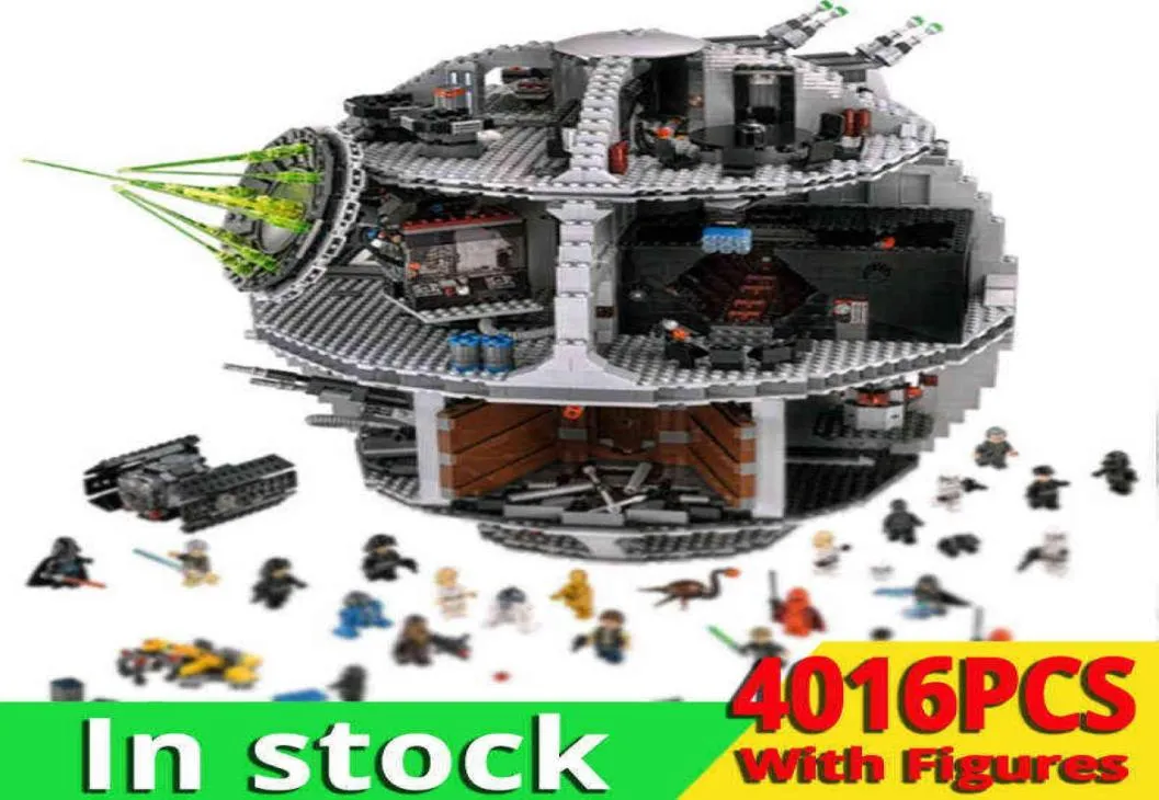 MOC Star Ship Super Death Star Model Set Compatible 75159 05063 4016pcs med ljus Byggnadsblock Bricks Wars Education Toy G23164357