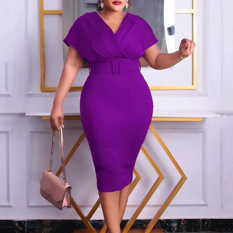Casual Dresses Office For Women V Neck Short Sleeve... From Wangyiboo,  $21.39 | DHgate.Com