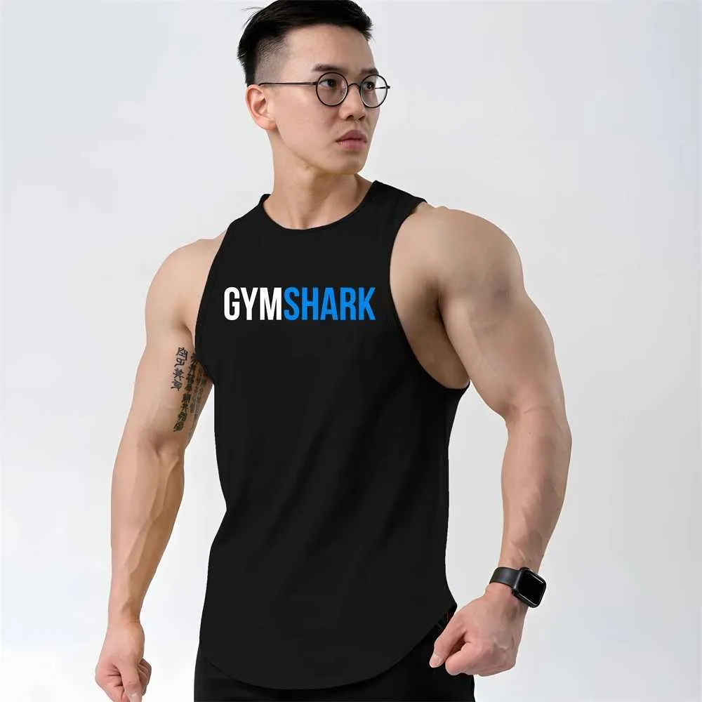 Heren tanktops mouwloze heren sport shirt zomer fitness basketbal snel droog sport shirt bedrukt vest ademend vest heren kleding y240507