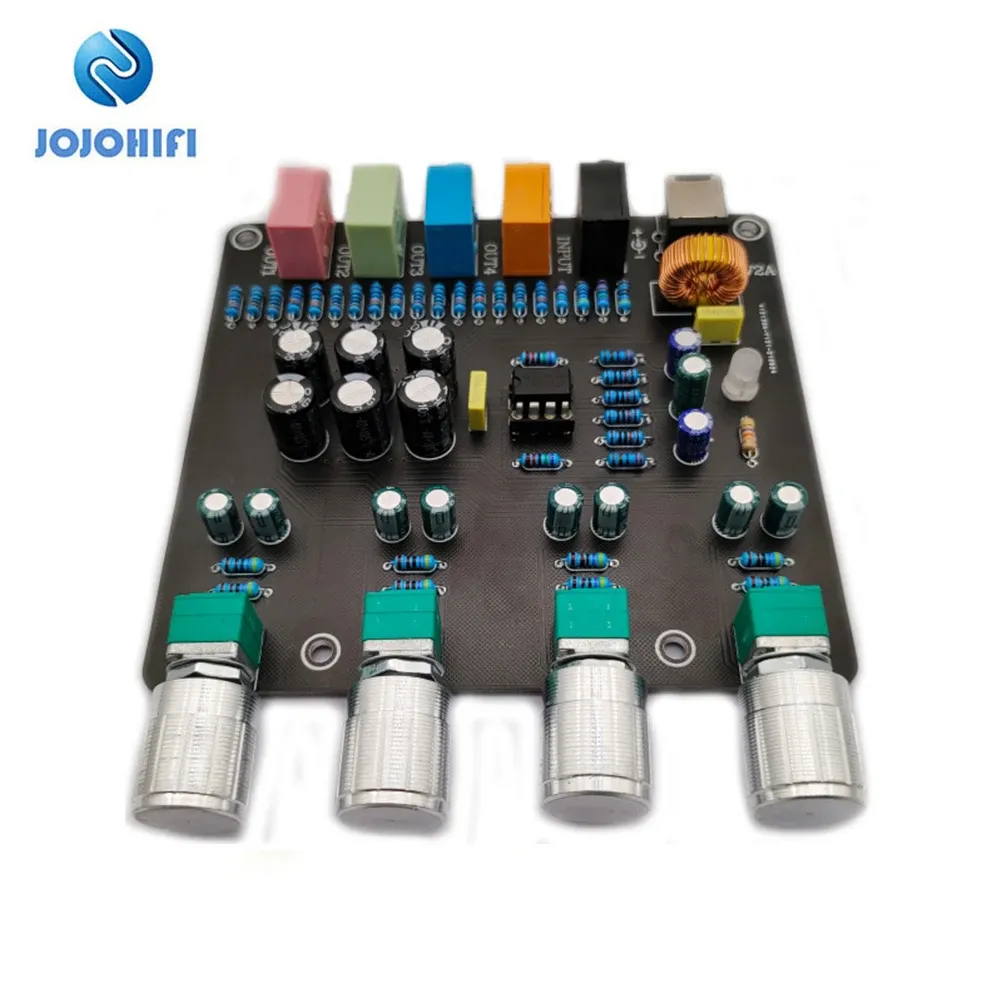 Versterker DC12V DC Single voeding Actieve audiodistributeur NE5532 OP AMP 1 Input 4 Uitgangsversterker Versterkingsverdeling