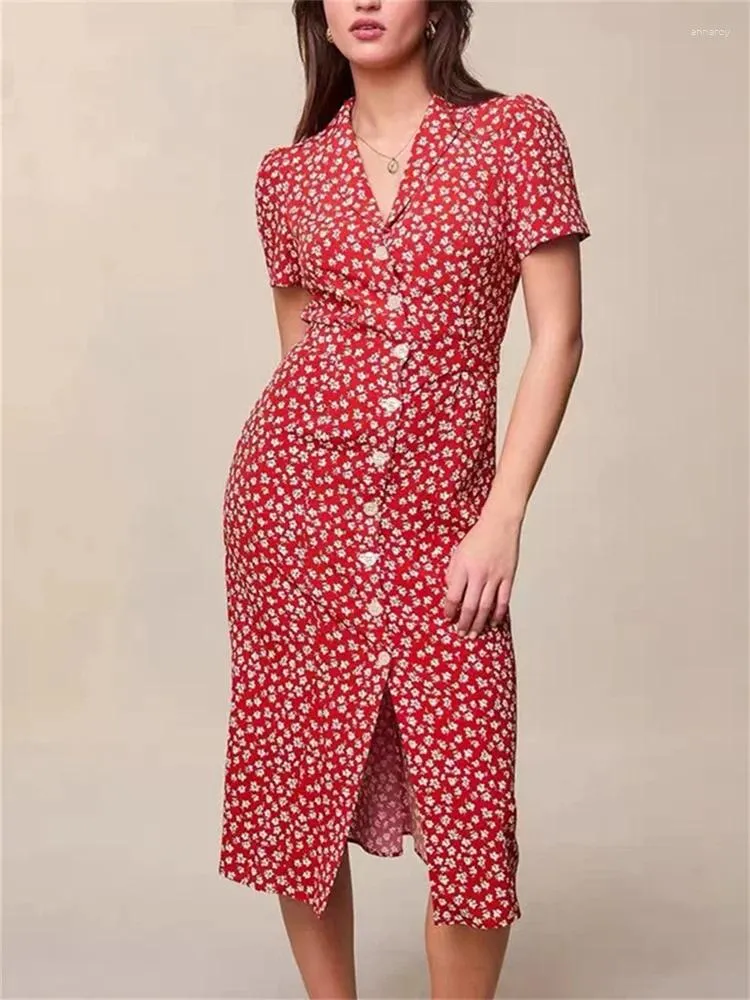 open lace back dress Casual Dress SATI, Summer Casual A Line Dress in Cherry Red main image 1